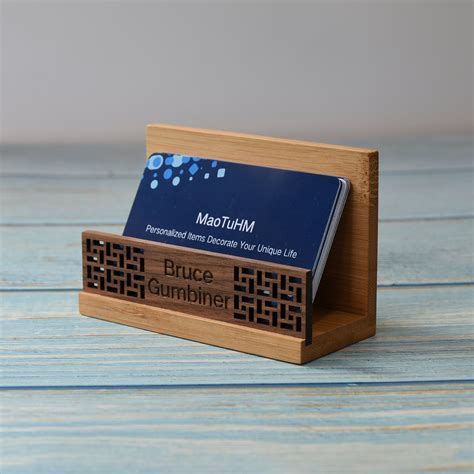 personalized desk visiting card holder.